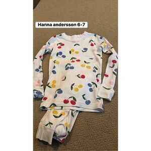 Hanna andersson cherry pajama set 6-7